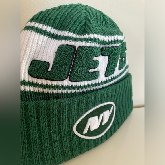 New Era NFL 2024 New York Jets Fleece Lined Cuffed Knit Green Hat Men’s M/L - Picture 8 of 9